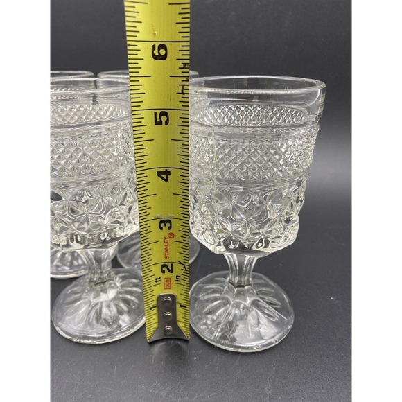Wexford Clear by Anchor Hocking Wine/juice Glass‎   5 3/8" Set of 4 - Picture 6 of 7